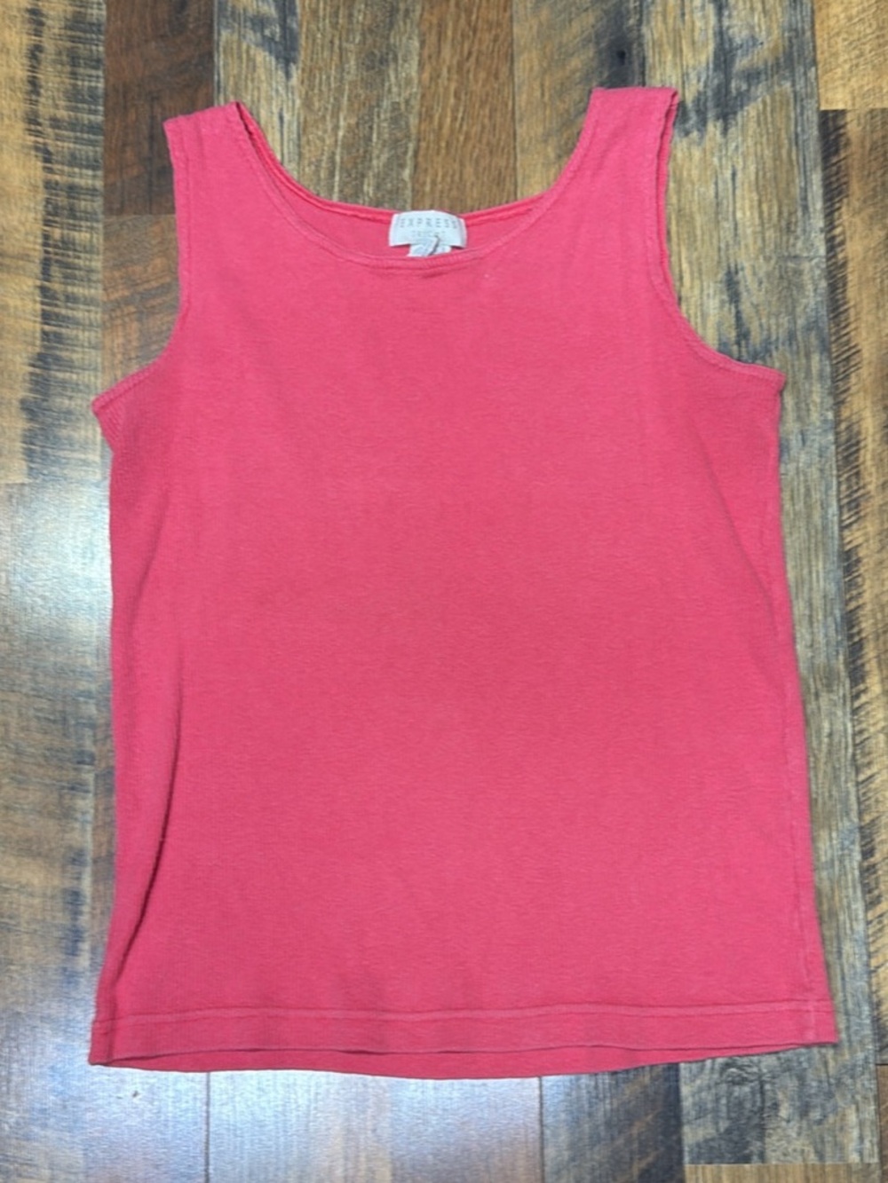 Express Women's Coral Scoop Neck Tank Top